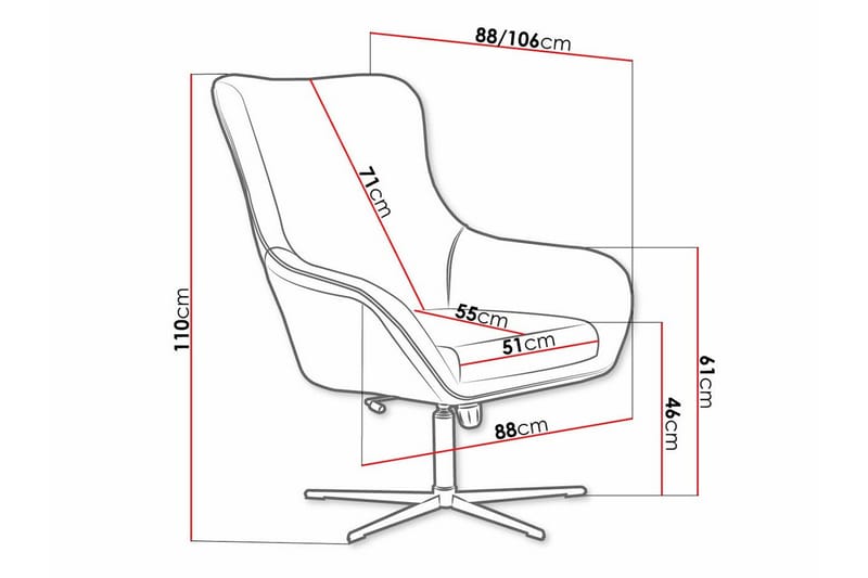 Laytown Fåtölj Dark Blue/Black - Møbler - Stole & lænestole - Lænestole