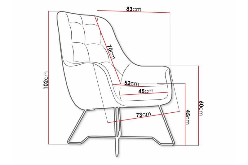 Laytown Fåtölj Dark grey - Møbler - Stole & lænestole - Lænestole