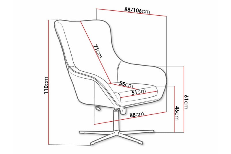 Laytown Fåtölj Dark grey - Møbler - Stole & lænestole - Lænestole