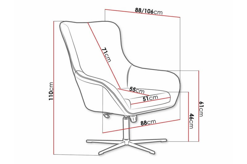 Laytown Fåtölj Mustard yellow - Møbler - Stole & lænestole - Lænestole