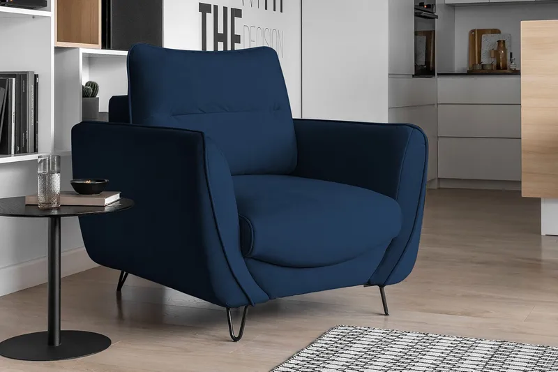 Lence Lænestol - Blå - Møbler - Stole & lænestole - Lænestole