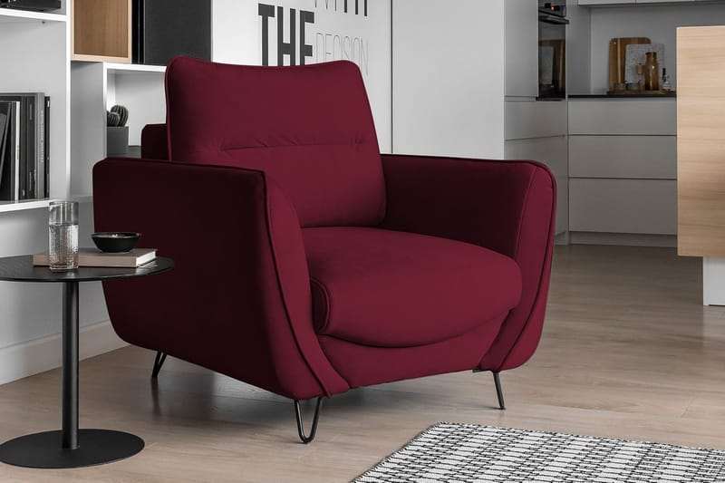 Lence Lænestol - Rød - Møbler - Stole & lænestole - Lænestole