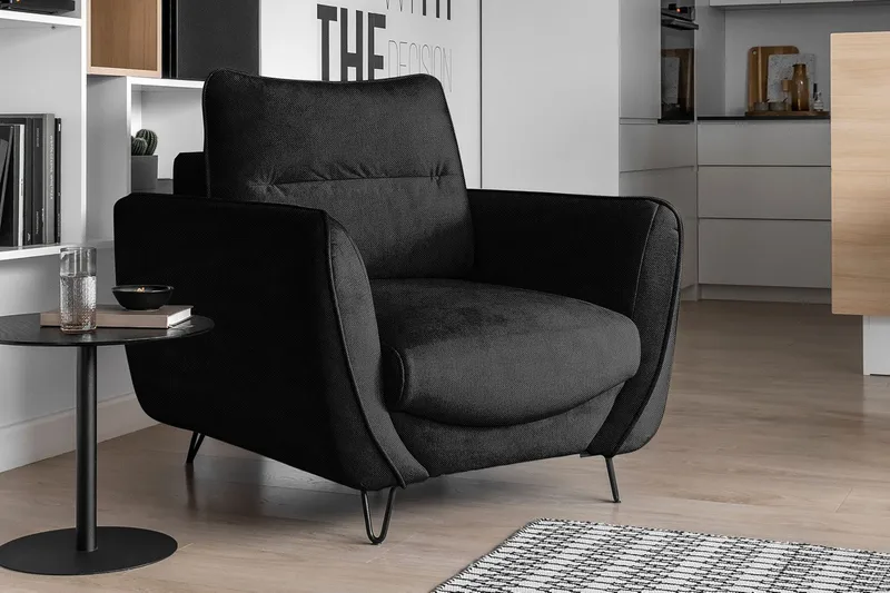 Lence Lænestol - Sort - Møbler - Stole & lænestole - Lænestole