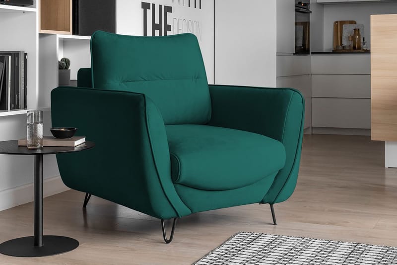 Lence Lænestol - Turkis - Møbler - Stole & lænestole - Lænestole