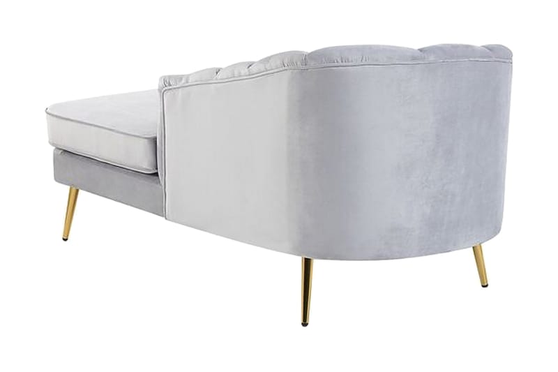 Allier Chaiselong Venstre - Velour/Grå - Møbler - Stole & lænestole - Lænestole - Liggestol