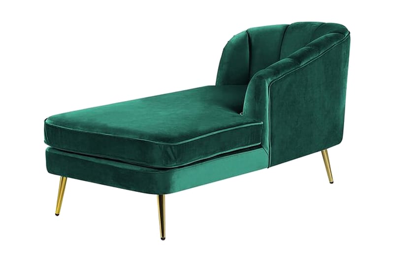 Allier Chaiselong Venstre - Velour/Grøn - Møbler - Stole & lænestole - Lænestole - Liggestol