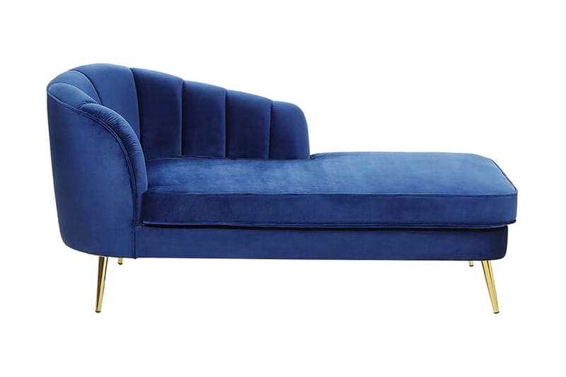 Allier Chaiselong Venstre - Velour/Koboltblå - Møbler - Stole & lænestole - Lænestole - Liggestol