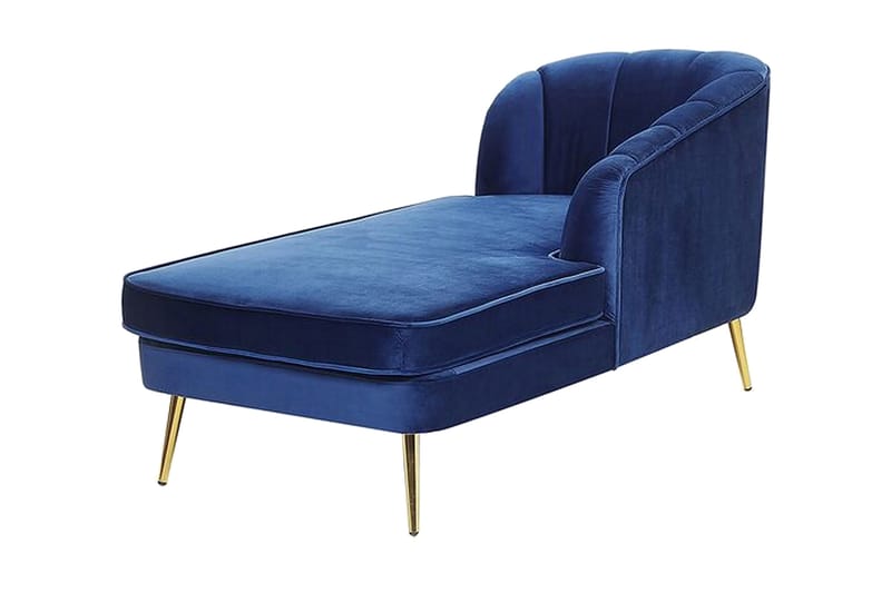 Allier Chaiselong Venstre - Velour/Koboltblå - Møbler - Stole & lænestole - Lænestole - Liggestol