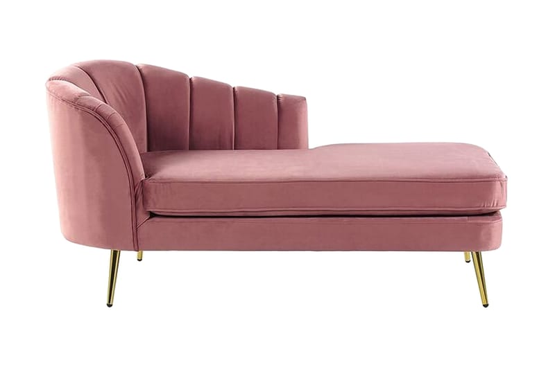Allier Chaiselong Venstre - Velour/Lyserød - Møbler - Stole & lænestole - Lænestole - Liggestol