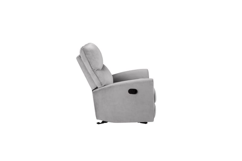 Liggestol Chesley Grå, Velour/Metal/Træ - Grå, Velour/Metal/Træ - Møbler - Stole & lænestole - Lænestole - Recliner lænestol