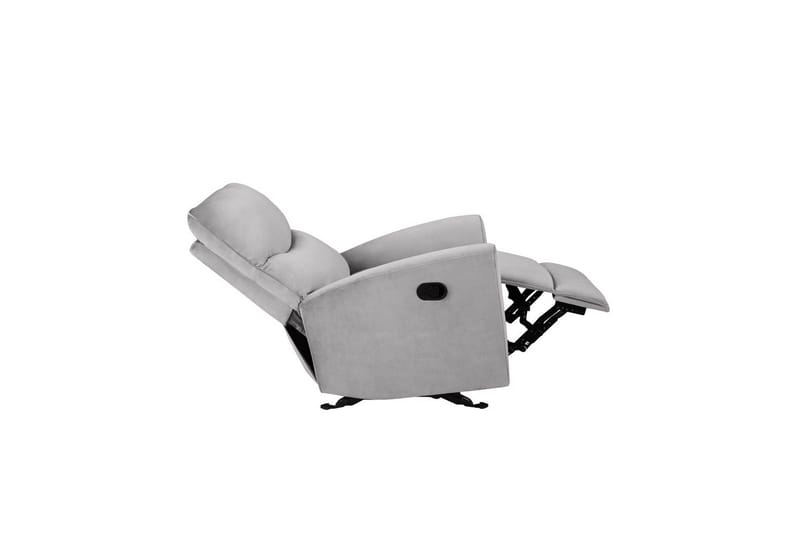 Liggestol Chesley Grå, Velour/Metal/Træ - Grå, Velour/Metal/Træ - Møbler - Stole & lænestole - Lænestole - Recliner lænestol