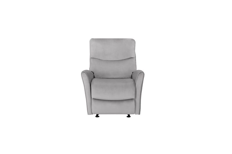 Liggestol Chesley Grå, Velour/Metal/Træ - Grå, Velour/Metal/Træ - Møbler - Stole & lænestole - Lænestole - Recliner lænestol