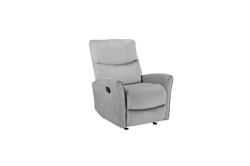Liggestol Chesley Grå, Velour/Metal/Træ - Grå, Velour/Metal/Træ - Møbler - Stole & lænestole - Lænestole - Recliner lænestol