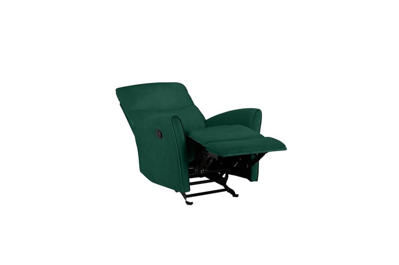 Liggestol Chesley Mørkegrøn, Velour/Metal/Træ - Mørkegrøn, Velour/Metal/Træ - Møbler - Stole & lænestole - Lænestole - Recliner lænestol
