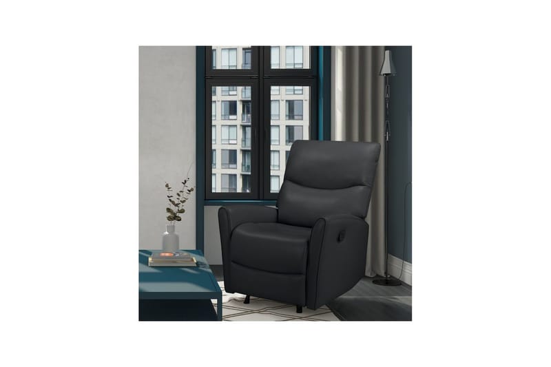 Liggestol Chesley Sort, PU/Metal/Træ - Sort, PU/Metal/Træ - Møbler - Stole & lænestole - Lænestole - Recliner lænestol