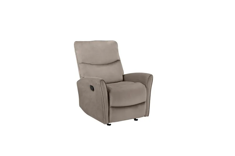 Liggestol Chesley Taupe, Velour/Metal/Træ - Taupe, Velour/Metal/Træ - Møbler - Stole & lænestole - Lænestole - Recliner lænestol