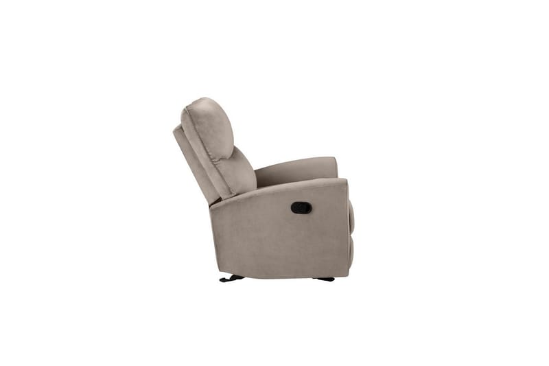 Liggestol Chesley Taupe, Velour/Metal/Træ - Taupe, Velour/Metal/Træ - Møbler - Stole & lænestole - Lænestole - Recliner lænestol