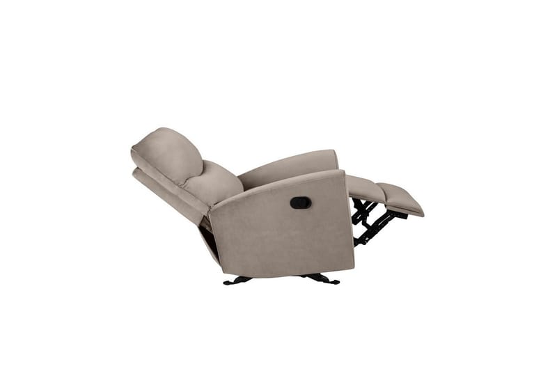 Liggestol Chesley Taupe, Velour/Metal/Træ - Taupe, Velour/Metal/Træ - Møbler - Stole & lænestole - Lænestole - Recliner lænestol
