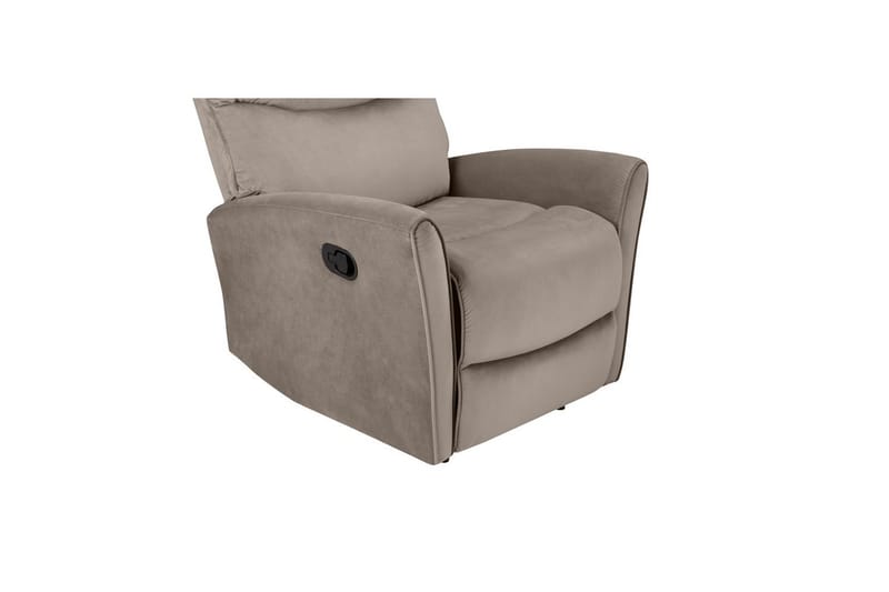 Liggestol Chesley Taupe, Velour/Metal/Træ - Taupe, Velour/Metal/Træ - Møbler - Stole & lænestole - Lænestole - Liggestol