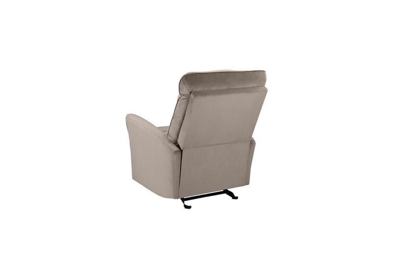 Liggestol Chesley Taupe, Velour/Metal/Træ - Taupe, Velour/Metal/Træ - Møbler - Stole & lænestole - Lænestole - Recliner lænestol