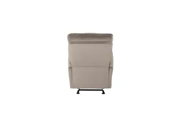 Liggestol Chesley Taupe, Velour/Metal/Træ - Taupe, Velour/Metal/Træ - Møbler - Stole & lænestole - Lænestole - Recliner lænestol