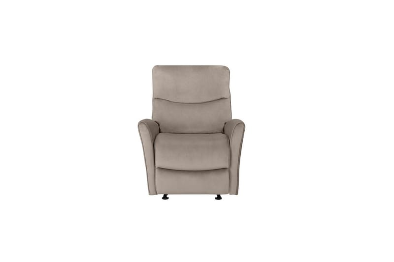 Liggestol Chesley Taupe, Velour/Metal/Træ - Taupe, Velour/Metal/Træ - Møbler - Stole & lænestole - Lænestole - Recliner lænestol
