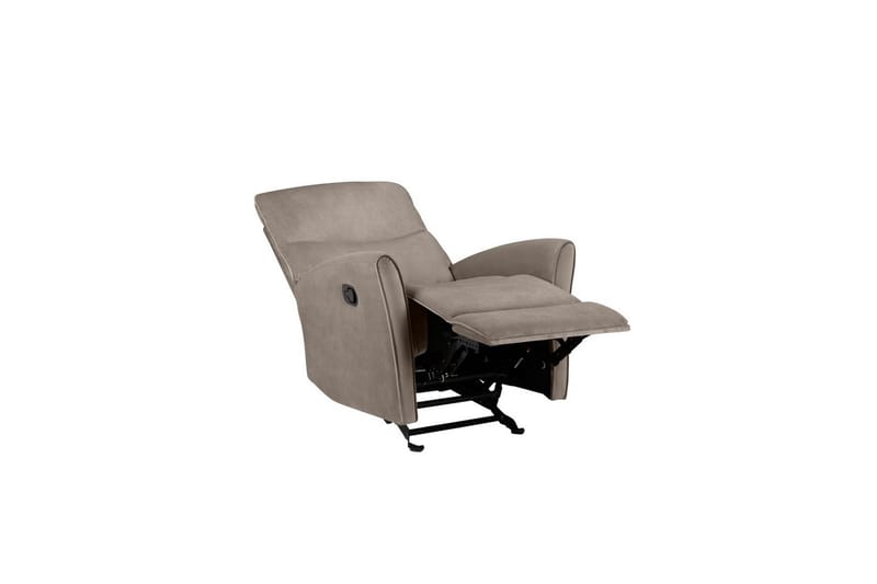 Liggestol Chesley Taupe, Velour/Metal/Træ - Taupe, Velour/Metal/Træ - Møbler - Stole & lænestole - Lænestole - Recliner lænestol