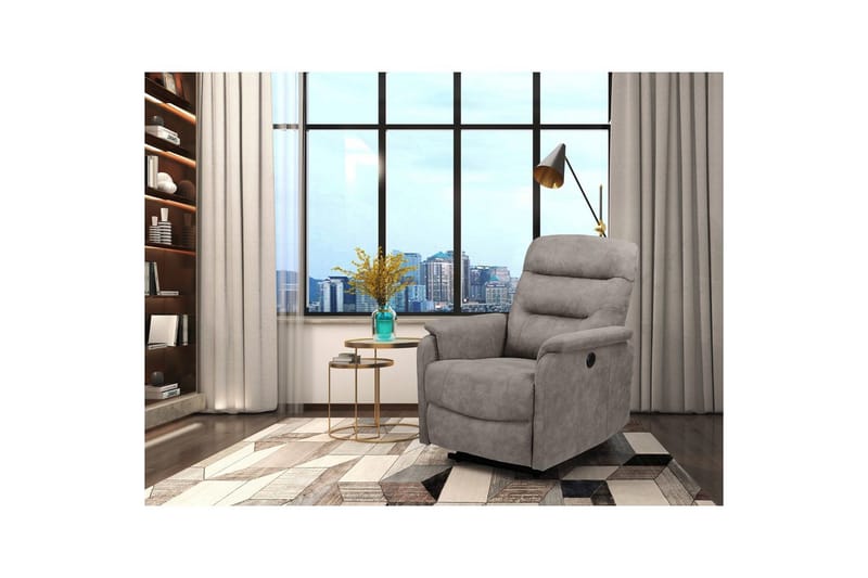 Liggestol Coullon Grå - Grå - Møbler - Stole & lænestole - Lænestole - Recliner lænestol