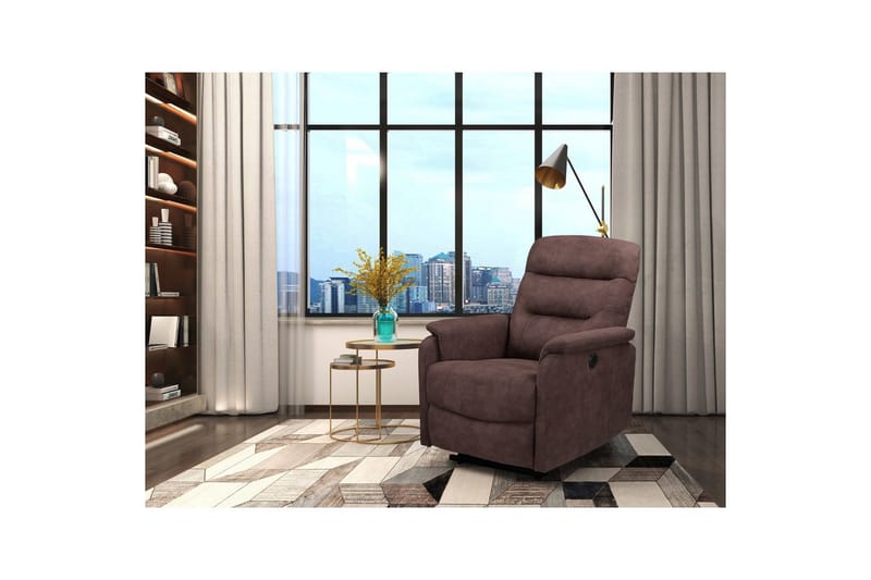 Liggestol Coullon Mørkebrun - Mørkebrun - Møbler - Stole & lænestole - Lænestole - Recliner lænestol