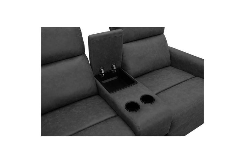 Liggestol Dacoulas Antracit, Cowboy PU/Træ - Antracit, Cowboy PU/Træ - Møbler - Stole & lænestole - Lænestole - Recliner lænestol