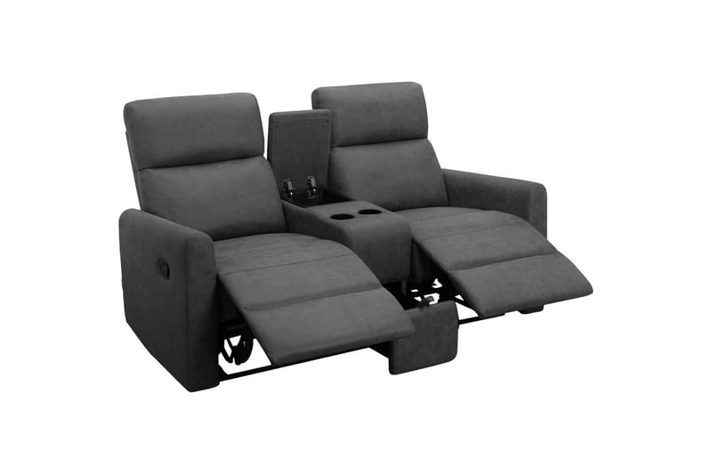 Liggestol Dacoulas Antracit, Cowboy PU/Træ - Antracit, Cowboy PU/Træ - Møbler - Stole & lænestole - Lænestole - Recliner lænestol