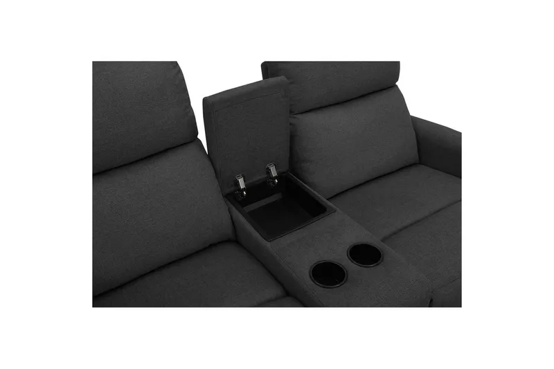 Liggestol Dacoulas Antracit, Stof/Træ - Antracit, Stof/Træ - Møbler - Stole & lænestole - Lænestole - Recliner lænestol