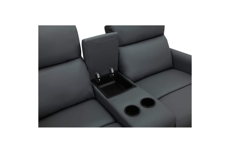 Liggestol Dacoulas Antracit, PU/Træ - Antracit, PU/Træ - Møbler - Stole & lænestole - Lænestole - Recliner lænestol