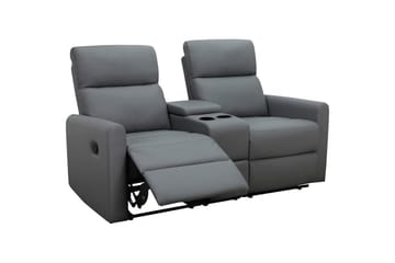 Liggestol Dacoulas Antracit, PU/Træ - Antracit, PU/Træ - Møbler - Stole & lænestole - Lænestole - Recliner lænestol
