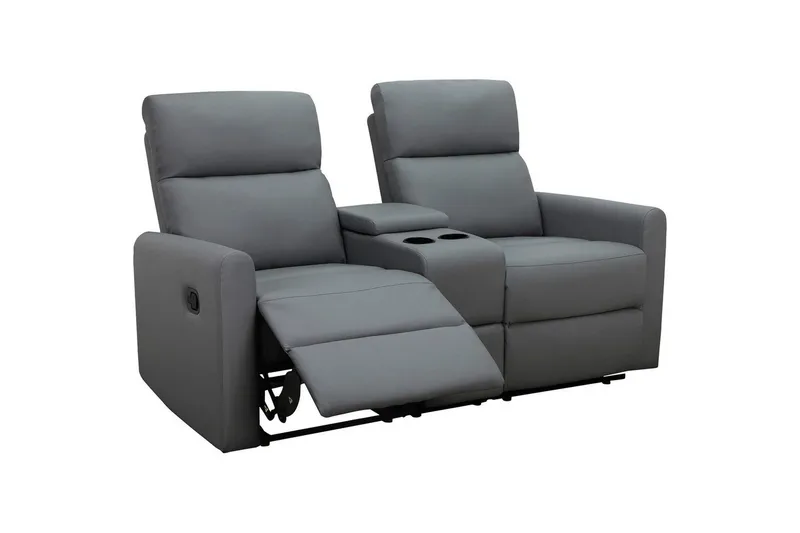 Liggestol Dacoulas Antracit, PU/Træ - Antracit, PU/Træ - Møbler - Stole & lænestole - Lænestole - Recliner lænestol