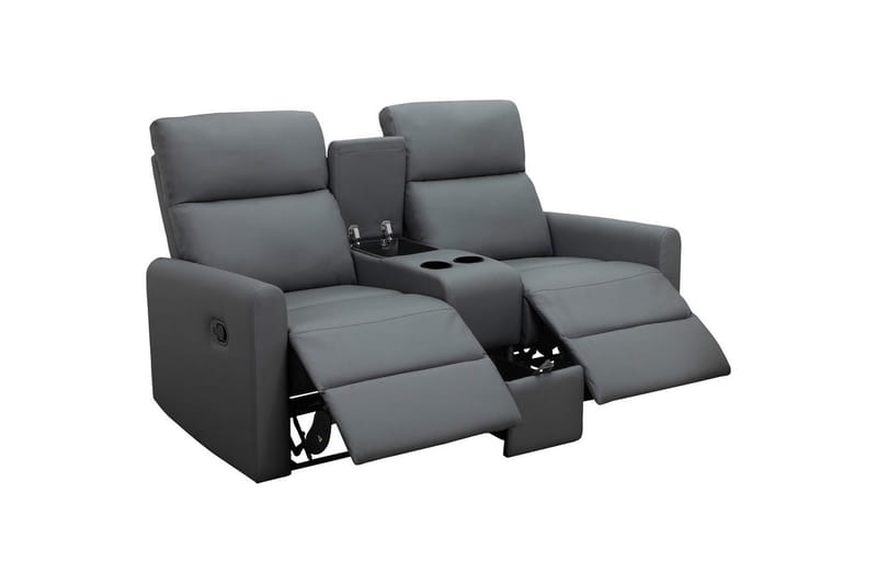 Liggestol Dacoulas Antracit, PU/Træ - Antracit, PU/Træ - Møbler - Stole & lænestole - Lænestole - Recliner lænestol