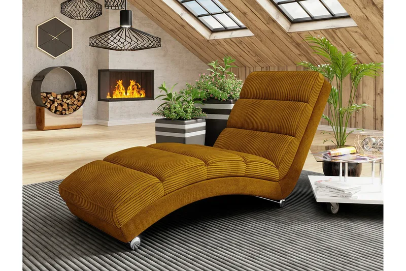 Kintore Liggfåtölj 62 cm 84x Dark yellow - Møbler - Stole & lænestole - Lænestole - Liggestol