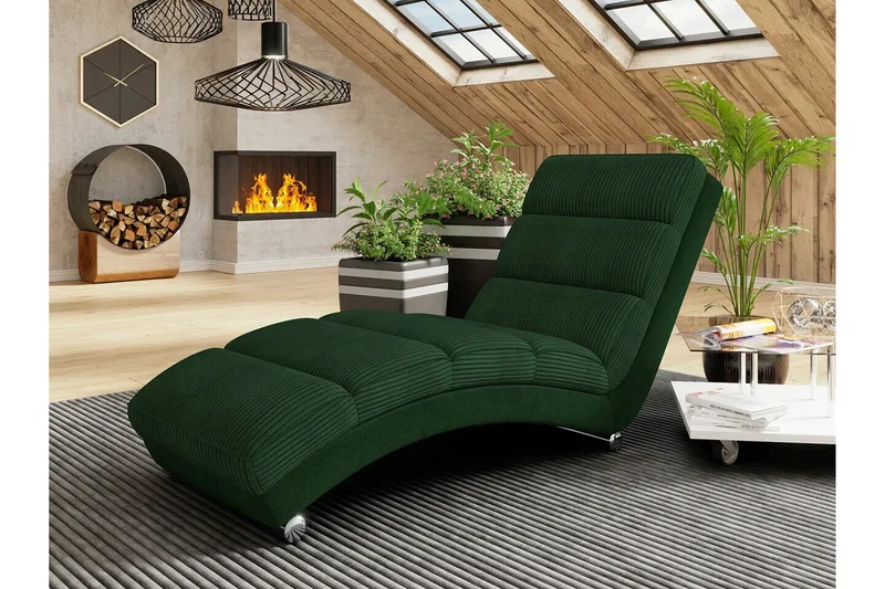 Kintore Liggfåtölj 62 cm 84x NO_BRAND Dark green - Møbler - Stole & lænestole - Lænestole - Liggestol