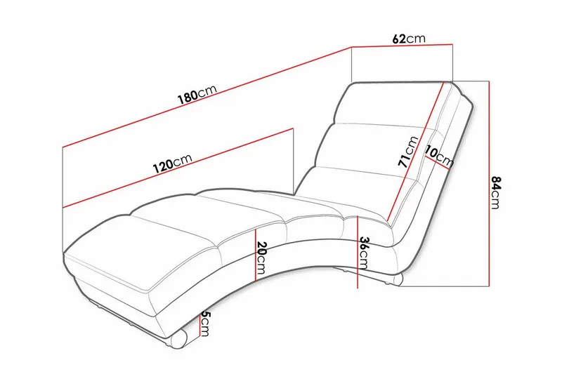 Kintore Liggfåtölj 62 cm Black - Møbler - Stole & lænestole - Lænestole - Liggestol