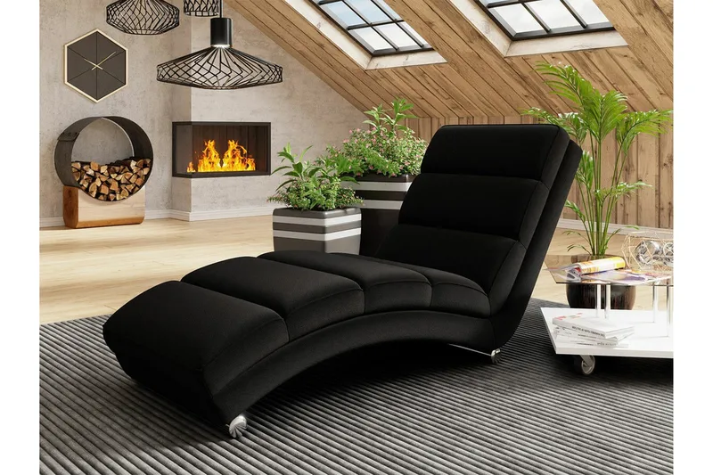 Kintore Liggfåtölj 62 cm Black - Møbler - Stole & lænestole - Lænestole - Liggestol