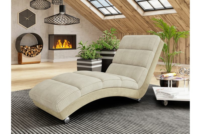 Kintore Liggfåtölj 62 x 84 cm NO_BRAND beige - Møbler - Stole & lænestole - Lænestole - Liggestol