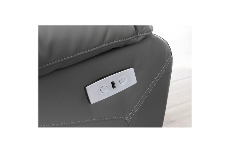 Liggestol Lannilis Grå, PU/Træ/Metal, Elektrisk hvilestol - Grå, PU/Træ/Metal, Elektrisk hvilestol - Møbler - Stole & lænestole - Lænestole - Recliner lænestol