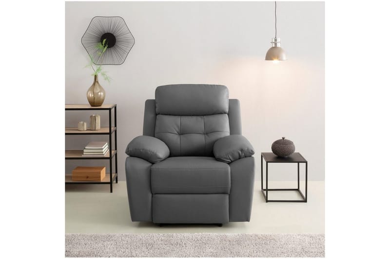Liggestol Lannilis Grå, PU/Træ/Metal, Elektrisk hvilestol - Grå, PU/Træ/Metal, Elektrisk hvilestol - Møbler - Stole & lænestole - Lænestole - Recliner lænestol