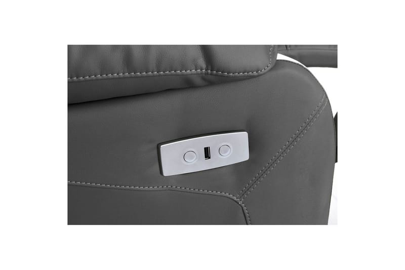 Liggestol Lannilis Grå, PU/Træ/Metal, Elektrisk hvilestol - Grå, PU/Træ/Metal, Elektrisk hvilestol - Møbler - Stole & lænestole - Lænestole - Recliner lænestol