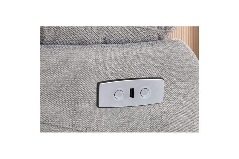 Liggestol Lannilis Lys Grå, Stof/Træ/Metal, Elektrisk hvilestol - Lys Grå, Stof/Træ/Metal, Elektrisk hvilestol - Møbler - Stole & lænestole - Lænestole - Recliner lænestol