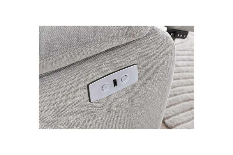 Liggestol Lannilis Lys Grå, Stof/Træ/Metal, Elektrisk hvilestol - Lys Grå, Stof/Træ/Metal, Elektrisk hvilestol - Møbler - Stole & lænestole - Lænestole - Recliner lænestol