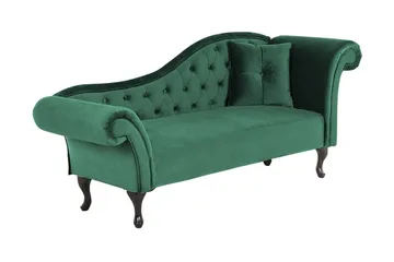 Lattes Chaiselong Højre - Velour/Grøn - Møbler - Sofaer - Daybed