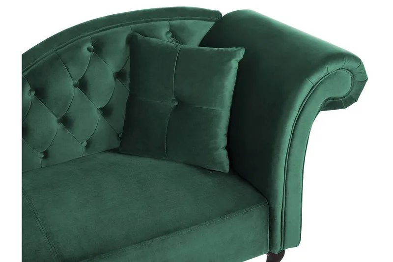 Lattes Chaiselong Højre - Velour/Grøn - Møbler - Sofaer - Daybed