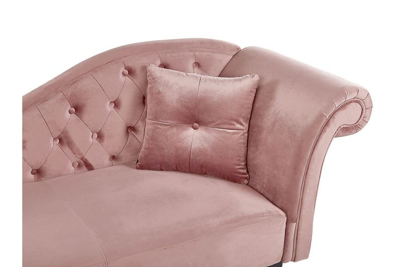 Lattes Chaiselong Højre - Velour/Lyserød - Møbler - Sofaer - Daybed