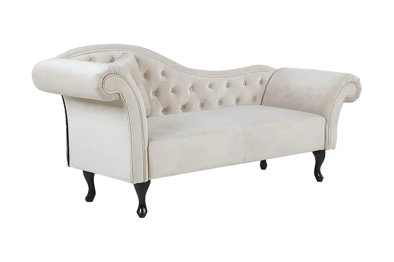 Lattes Chaiselong Venstre, Velour/Beige